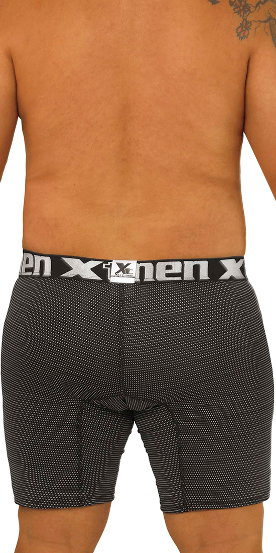 Xtremen 70004 Striped Boxer Briefs Black