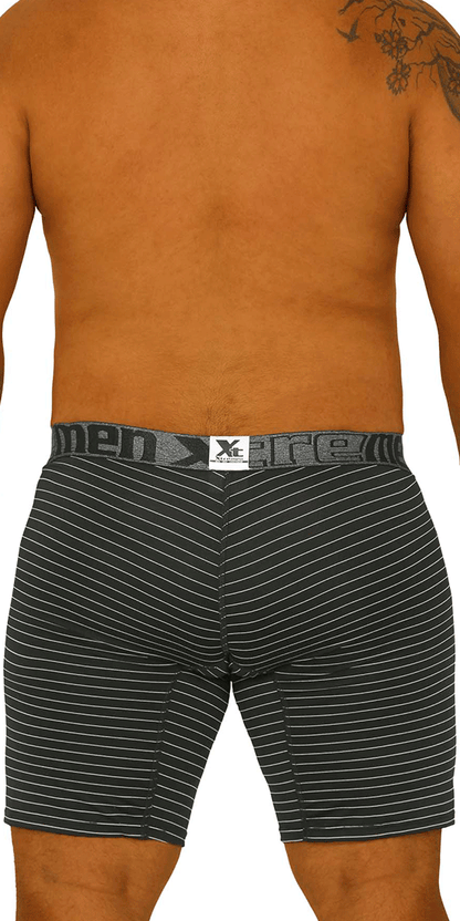 Xtremen 70005 Long Boxer Briefs  Black-white