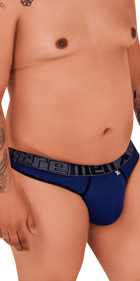 Xtremen 91101x String en microfibre bleu foncé