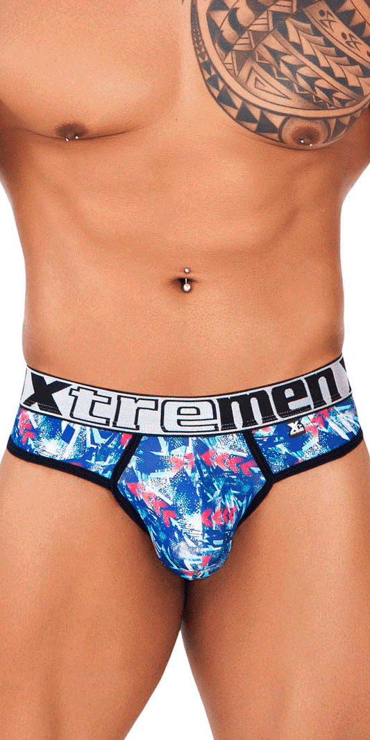 Xtremen 91131 Vivid Printed Thongs Royal