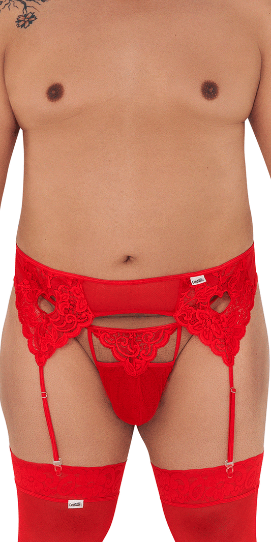 Candyman 99589x Lace Garther G-String Rot