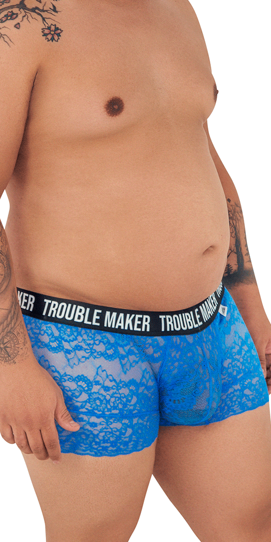 Candyman 99616x Trouble Maker Boxer en dentelle Bleu foncé
