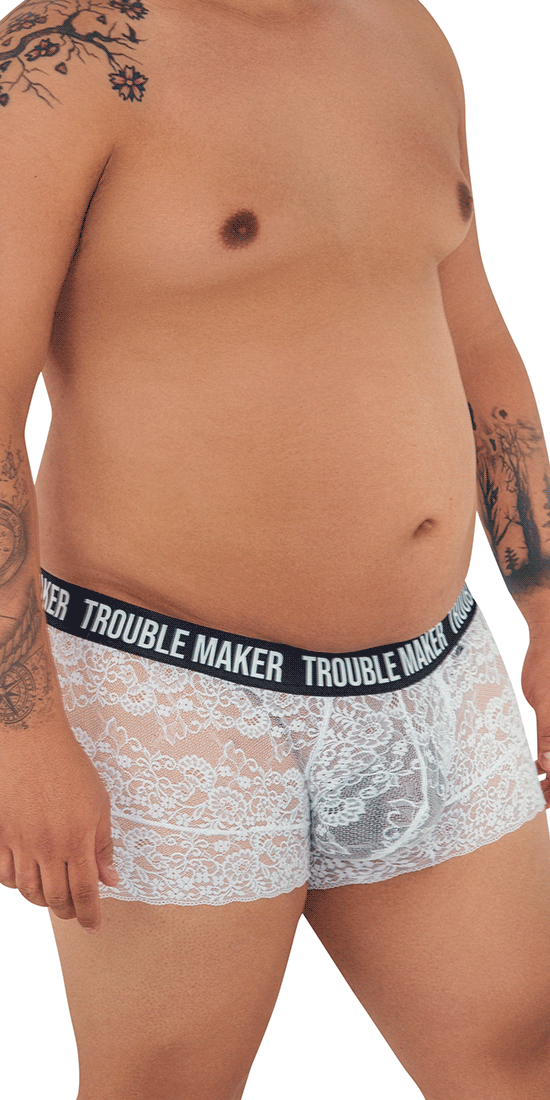 Candyman 99616x Trouble Maker Lace Trunks White