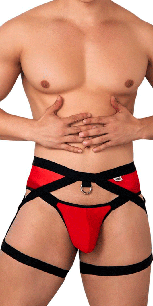 Candyman 99623 Sexy Garter Jockstrap Red