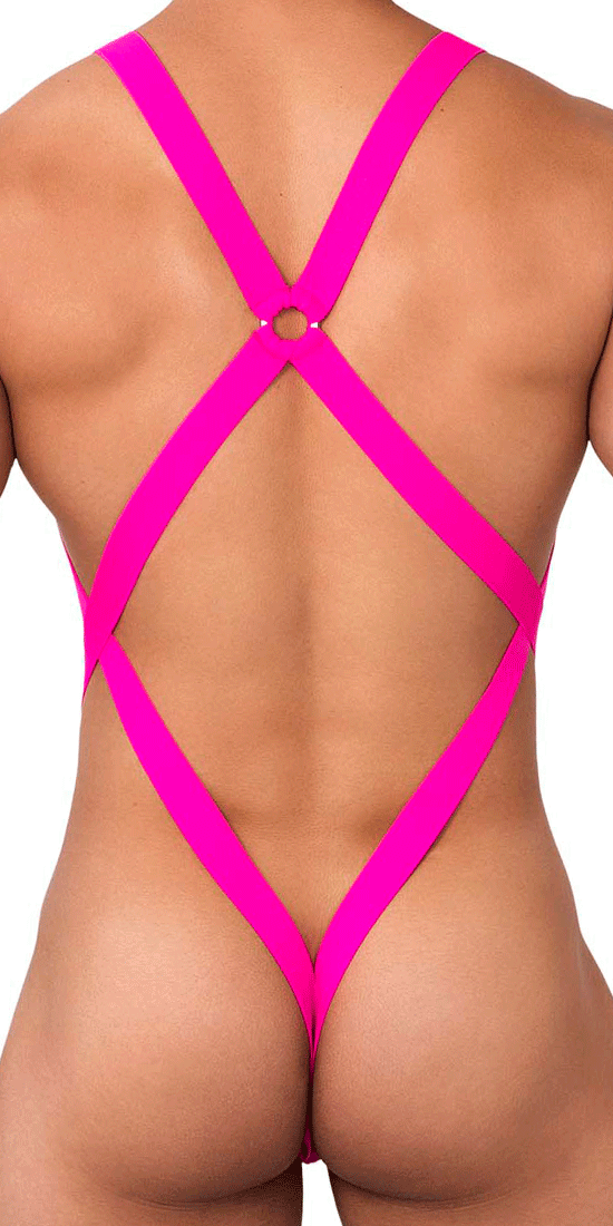 Candyman 99643 Mesh Bodysuit Hot Pink  MensUnderwearStore.com