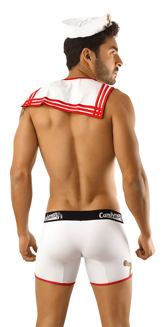 Candyman 9557 Seductive Navy Captain Outfit. White
