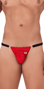 Candyman 99503 Peekaboo Lace Bikini Red