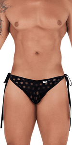 Candyman 99505 Tie-side Lace Thongs Black