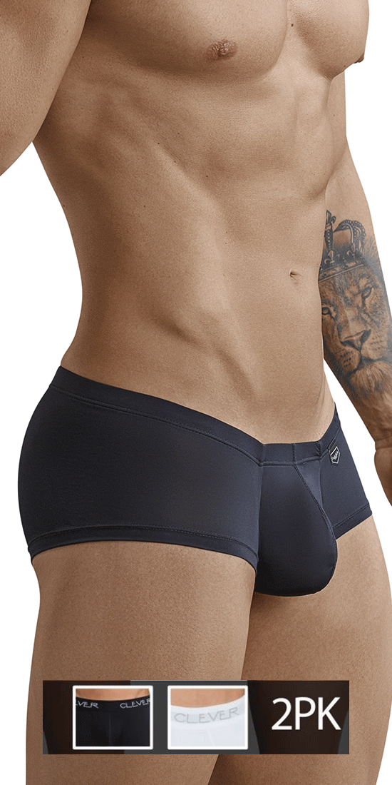 Clever 229924 2pk Australian Trunks Black-white