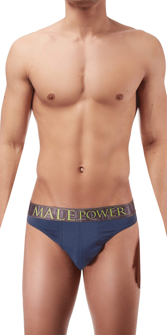 Male Power AvantGarde Enhancer Thong In Antique Blue
