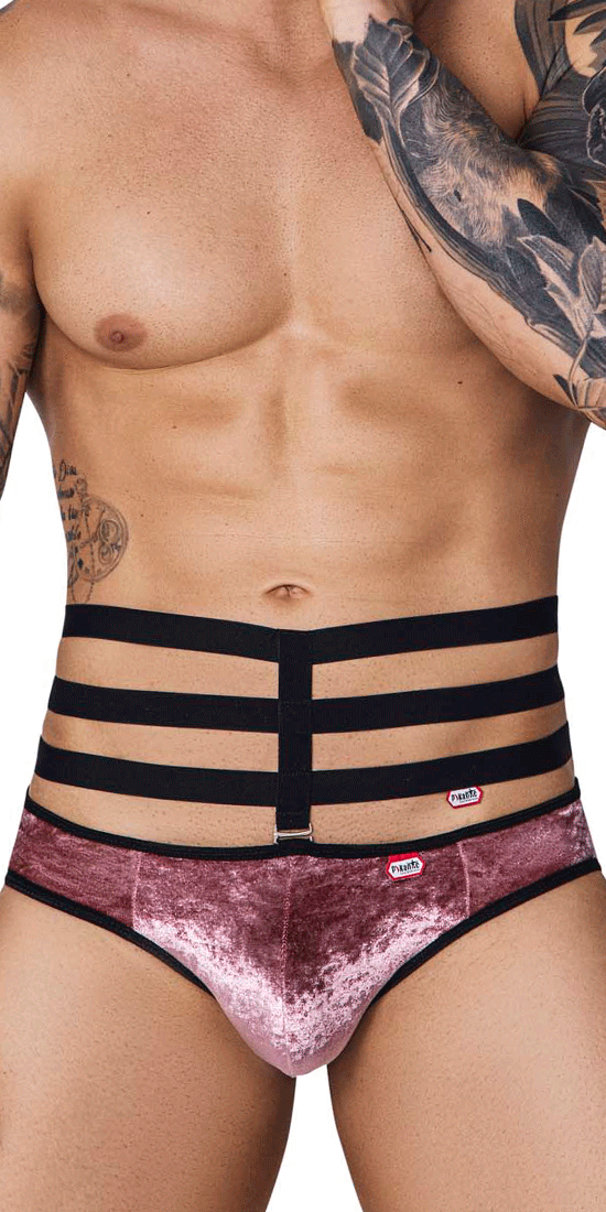 Pikante 1097 Clandestine Velvet Briefs Pink