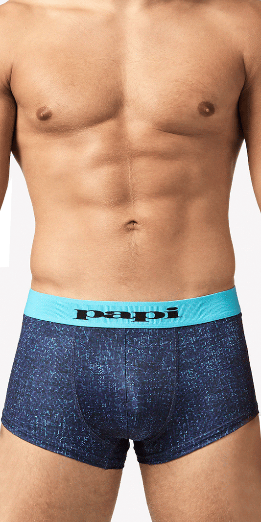 Papi Umpa050 Boxer brésilien Fashion Microflex Bleu Pixel Print