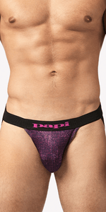 Papi Umpa051 Fashion Microflex Brazilian Jockstrap Purple Pixel Print