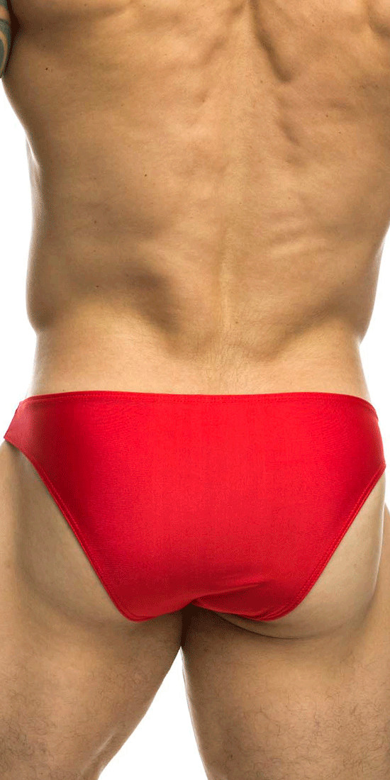 Justin+Simon Xsj01 Klassischer seidiger Bikini Rot