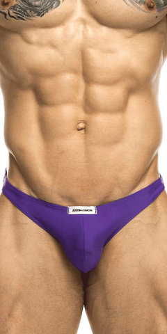 Justin+Simon Xsj03 Silky Sexy Thongs Purple