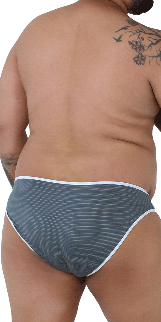 Xtremen 91021x Microfiber Briefs Plus Size Gray MensUnderwearStore.com - Underwear and Swimwear