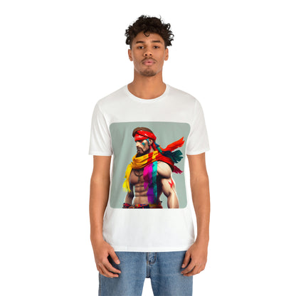 MUS Exclusive Design T-Shirt Herren mit Federn 0001 