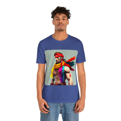 MUS Exclusive Design T-Shirt Herren mit Federn 0001 