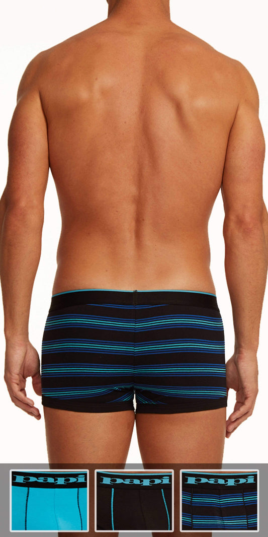 Papi Men's 3-Pack Cotton Stretch Brief, Black, Small at